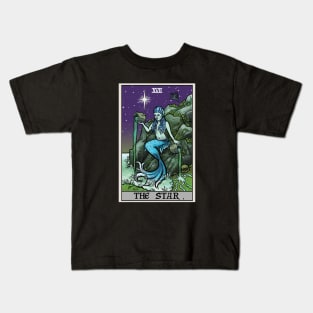 The Star Tarot Card Terror Tarot Edition - Siren Halloween Mermaid Kids T-Shirt
